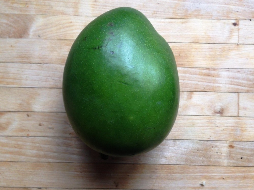 fresh dark green juicy mango for trifle